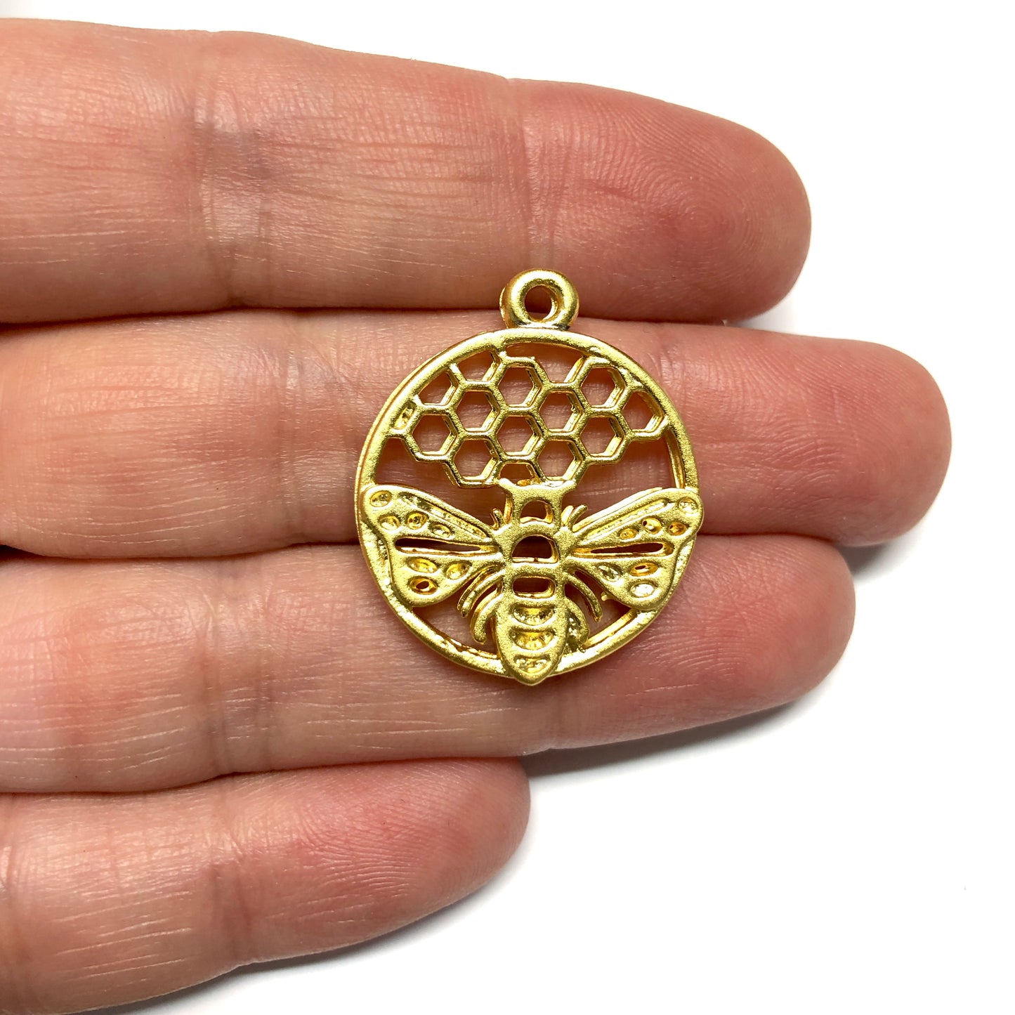 Mattvergoldeter Anhänger -30 (groß)