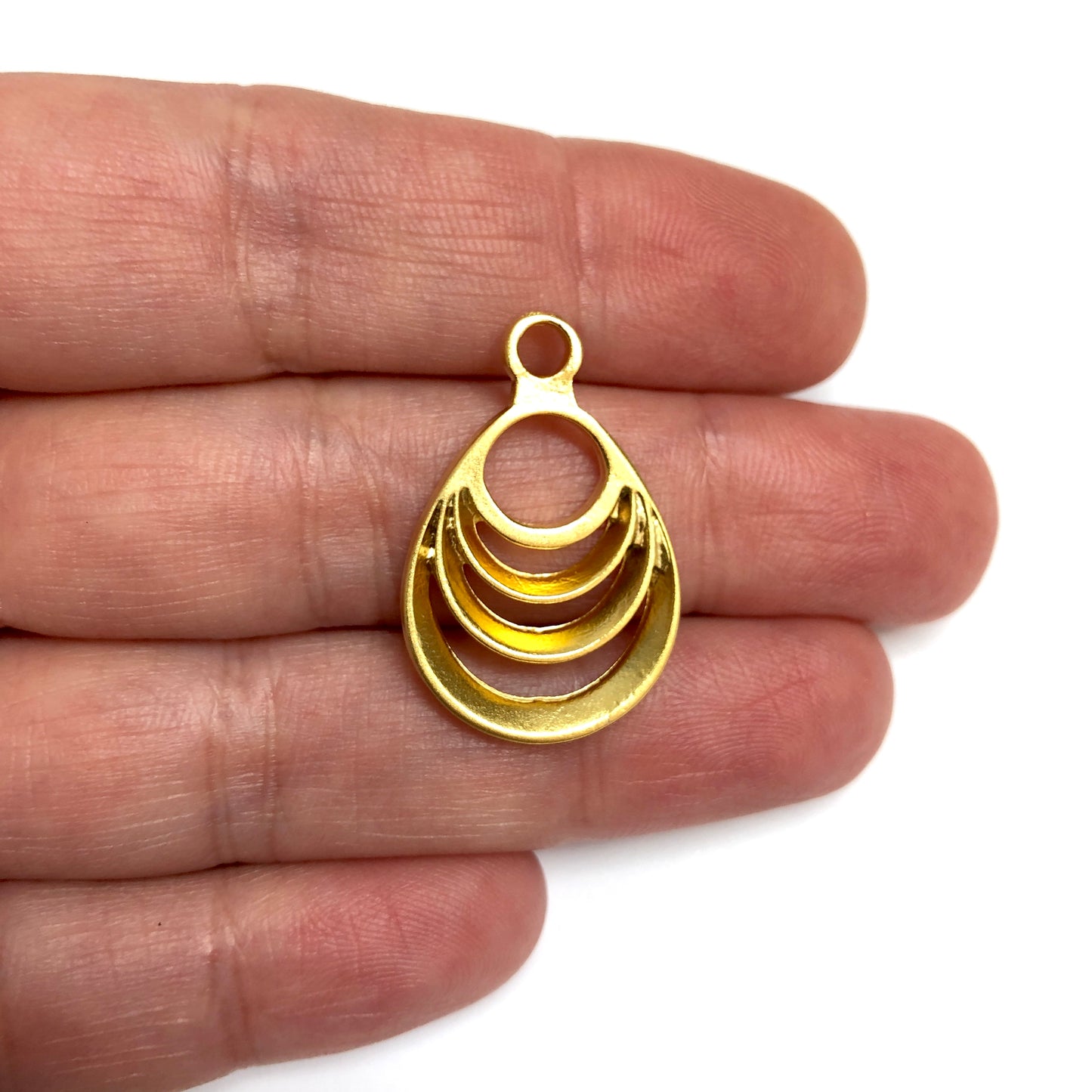 Mattvergoldeter Anhänger -30 (groß)