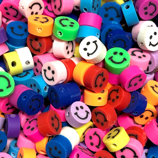 Polymer Clay (Fimo) Karışık Renkli Gülen Yüz