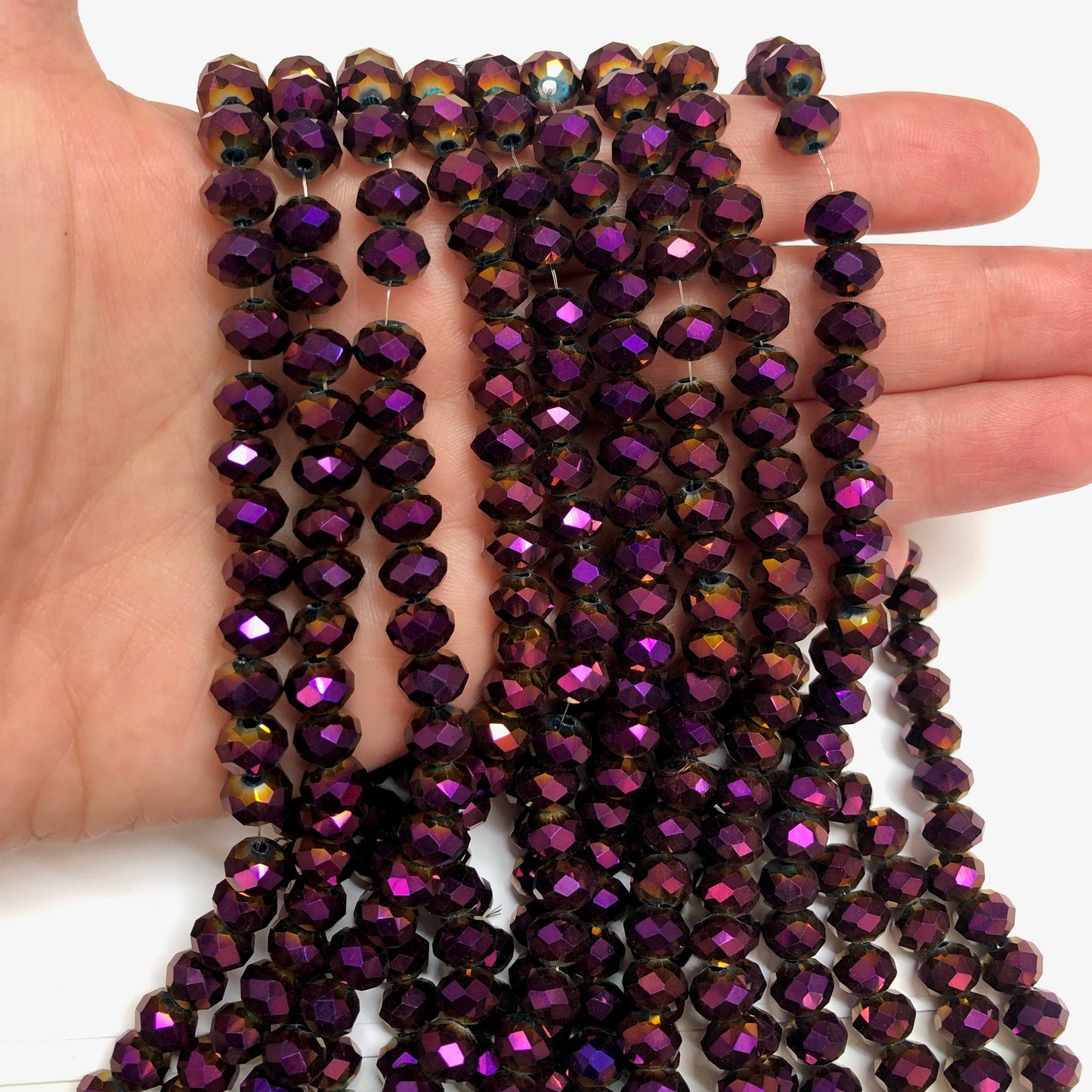 Crystal Beads, Chinese Crystal-8mm-30 Iced Janjan Blue