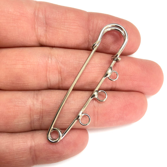 Rodyum Kaplama 3'lü İskoç İğnesi