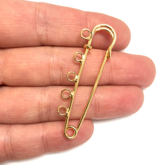 Altın Kaplama 5'li İskoç İğnesi