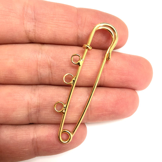 Altın Kaplama 3'lü İskoç İğnesi