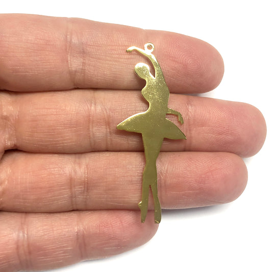 Altın Kaplama Lazer Kesim Balerin Kolye Ucu