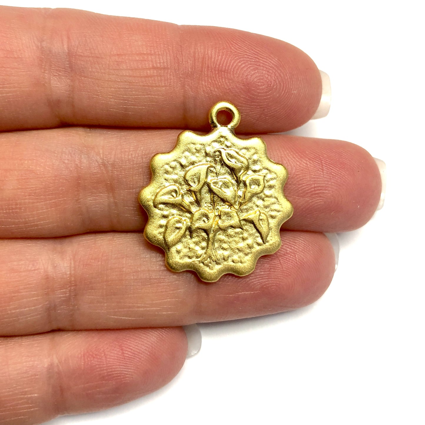 Matte Gold Plated Pendant -30 (Large)