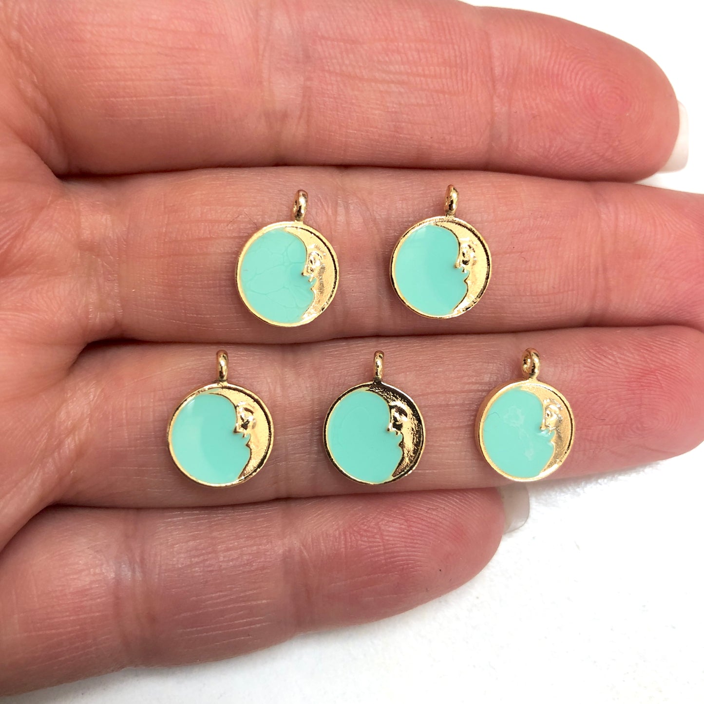 Mineli Altın Kaplama Hilal (Mint)