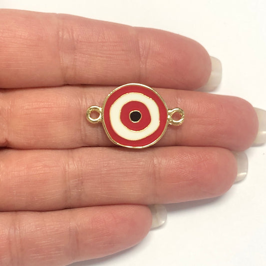 Altın Kaplama Mineli Nazar Bileklik Aparatı- Kırmızı