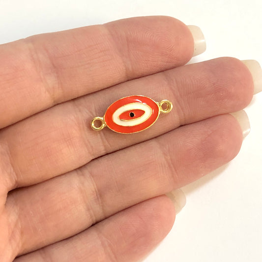 Altın Kaplama Mineli Elips Bileklik Aparatı - Turuncu