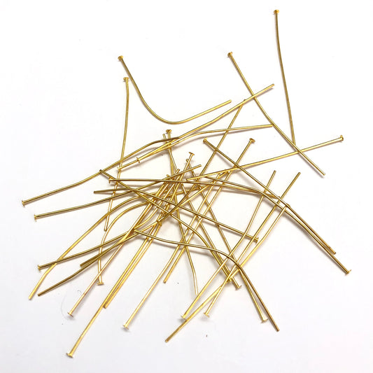 Gold Plated Flat Nails 20 MM