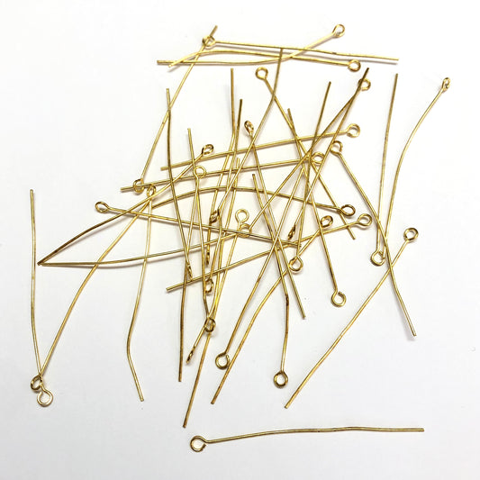 Gold Plated Flat Nails 20 MM