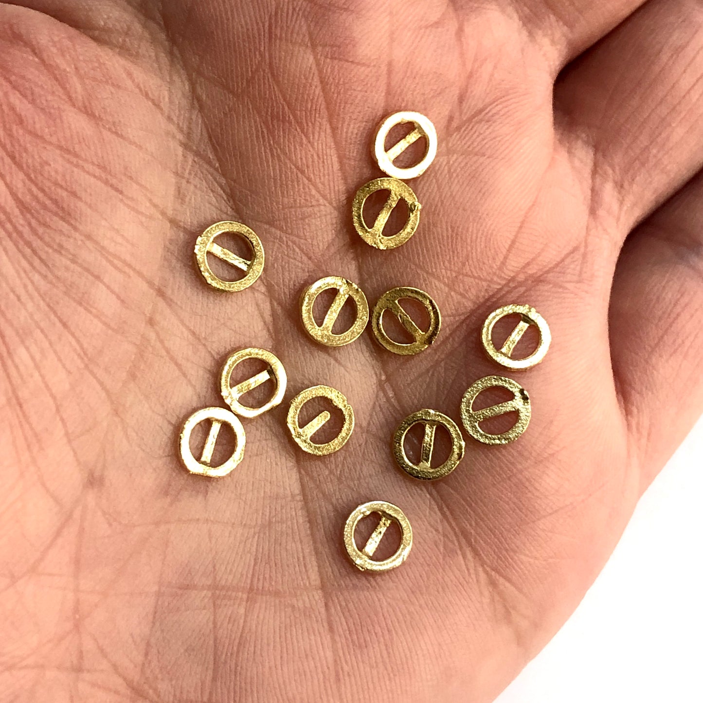 Parlak Altın Kaplama Pirinç Yuvarlak Ara Aparat