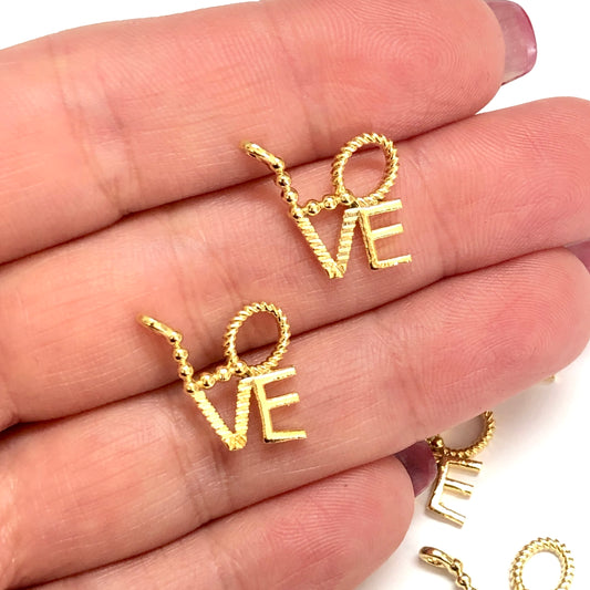Altın Kaplama Love Kolye ucu