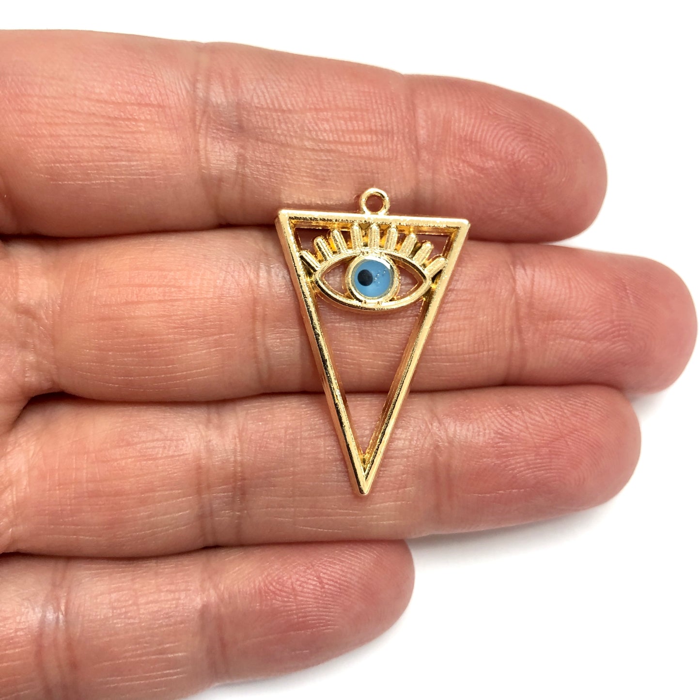 Vergoldeter Emaillerahmen Evil Eye Blue - 3