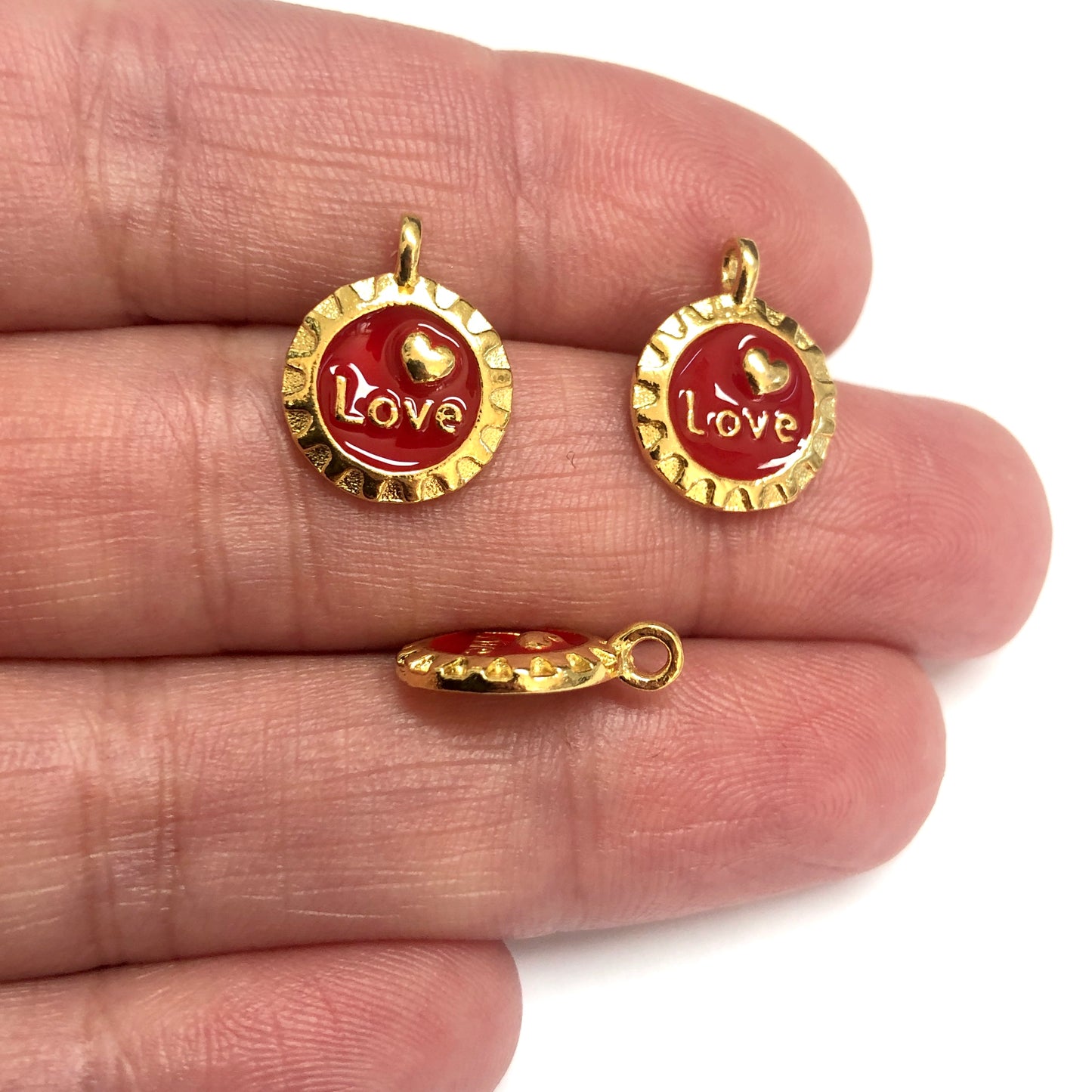 Gold Plated Enamel Frame Evil Eye Eye - 2