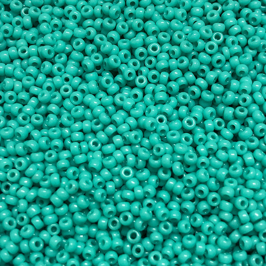 Miyuki Boncuk, MiyukiRoundBeads11/0-0412 Matted Opaque Turquoise Green