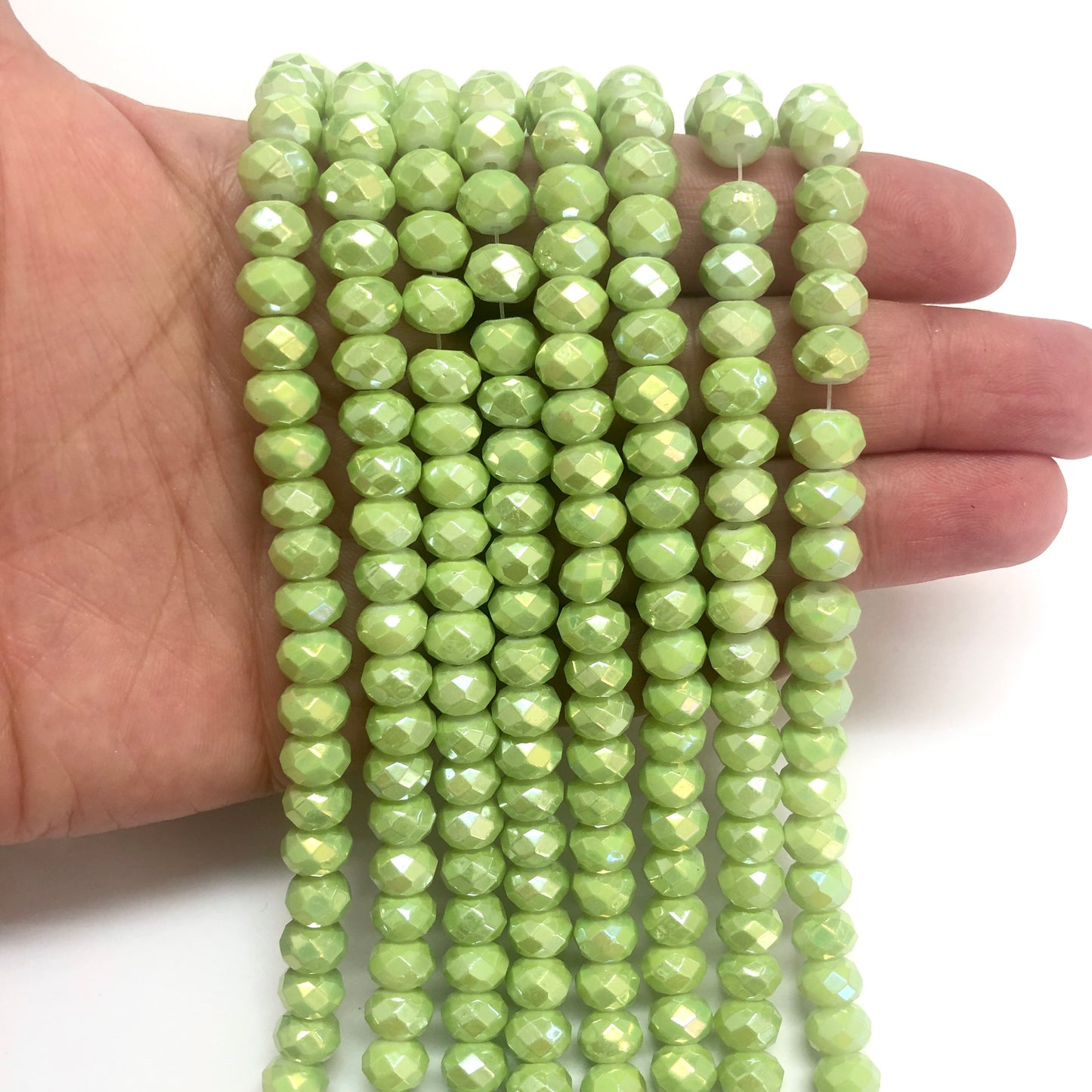 Crystal Beads, Chinese Crystal-8mm-30 Iced Janjan Blue