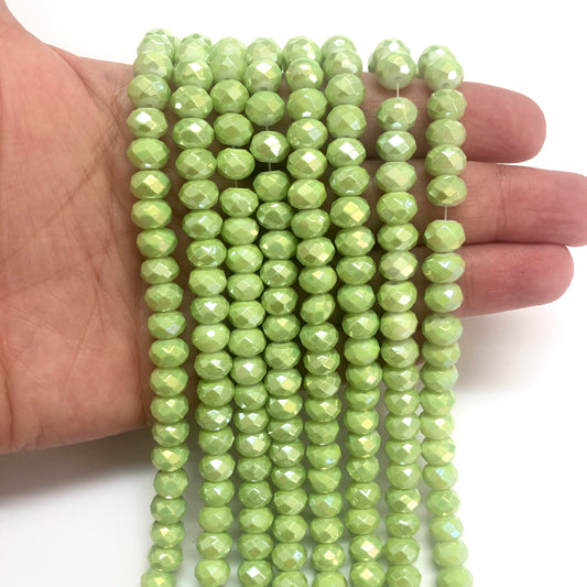 Kristal Boncuk, Çin Kristali-8mm-56- Janjan Açık Yeşil