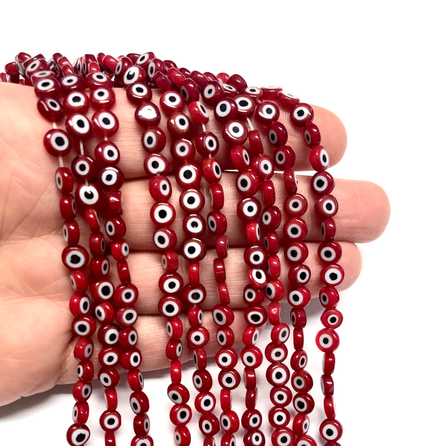 Evil Eye Perlen flach 6 mm -5