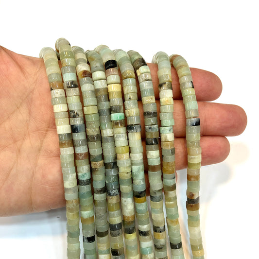 3x6mm Rondel Turquoise Howlite