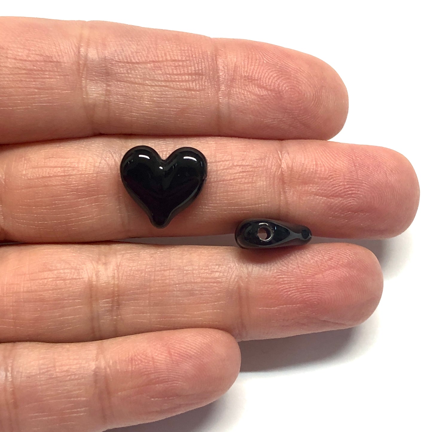 Murano Cam Kalp - Siyah