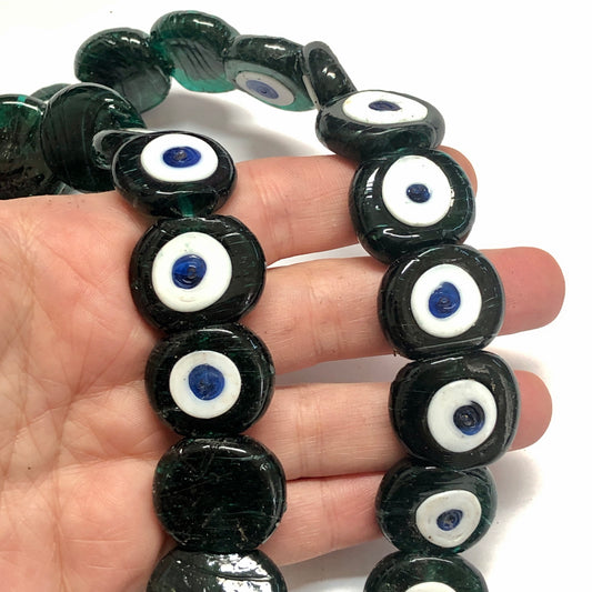 Transparent Blue Calf's Eye Evil Eye Bead
