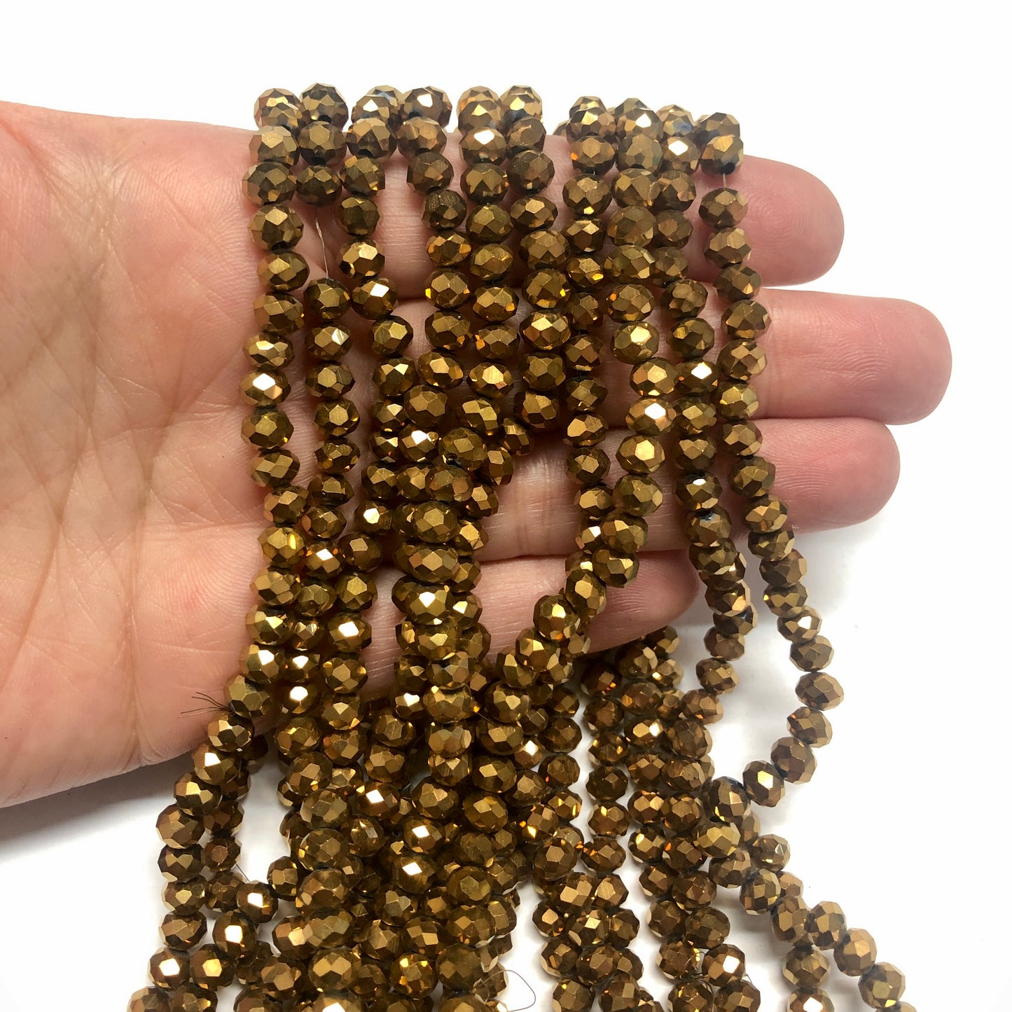 Çin Kristali 6mm - 47 - Janjan Açık Bakır