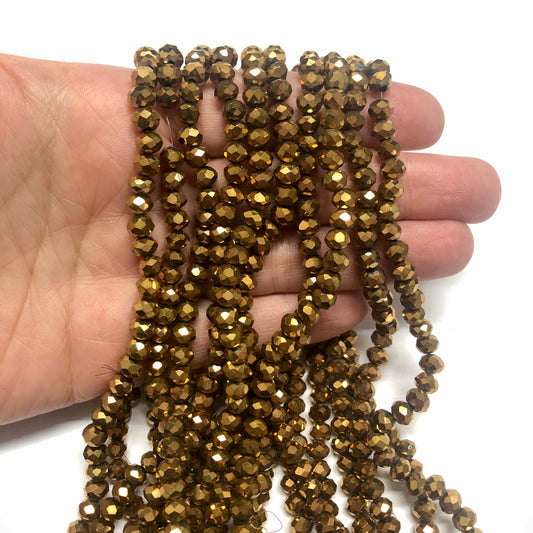 Çin Kristali 6mm - 47 - Janjan Açık Bakır