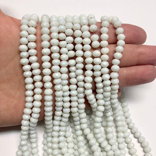 Çin Kristali 6mm - 56 - Mat Beyaz