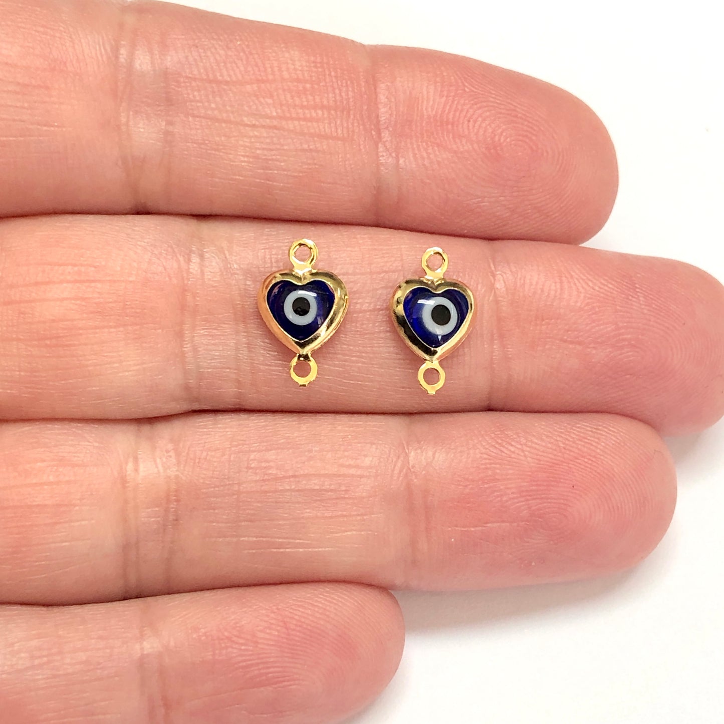 Altın Kaplama Lacivert Nazar Bileklik Aparatı - 1