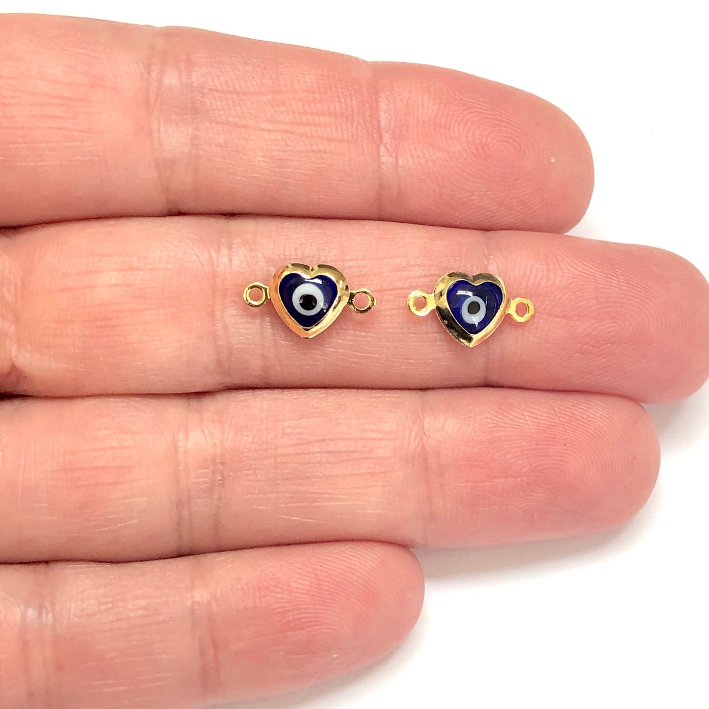Gold Plated Navy Blue Evil Eye Bracelet Attachment - 2