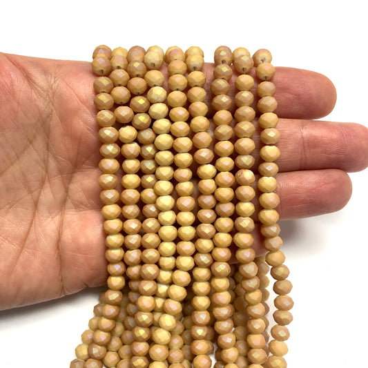 Çin Kristali 6mm - 38 - Mat Ebruli Sütlü Kahve