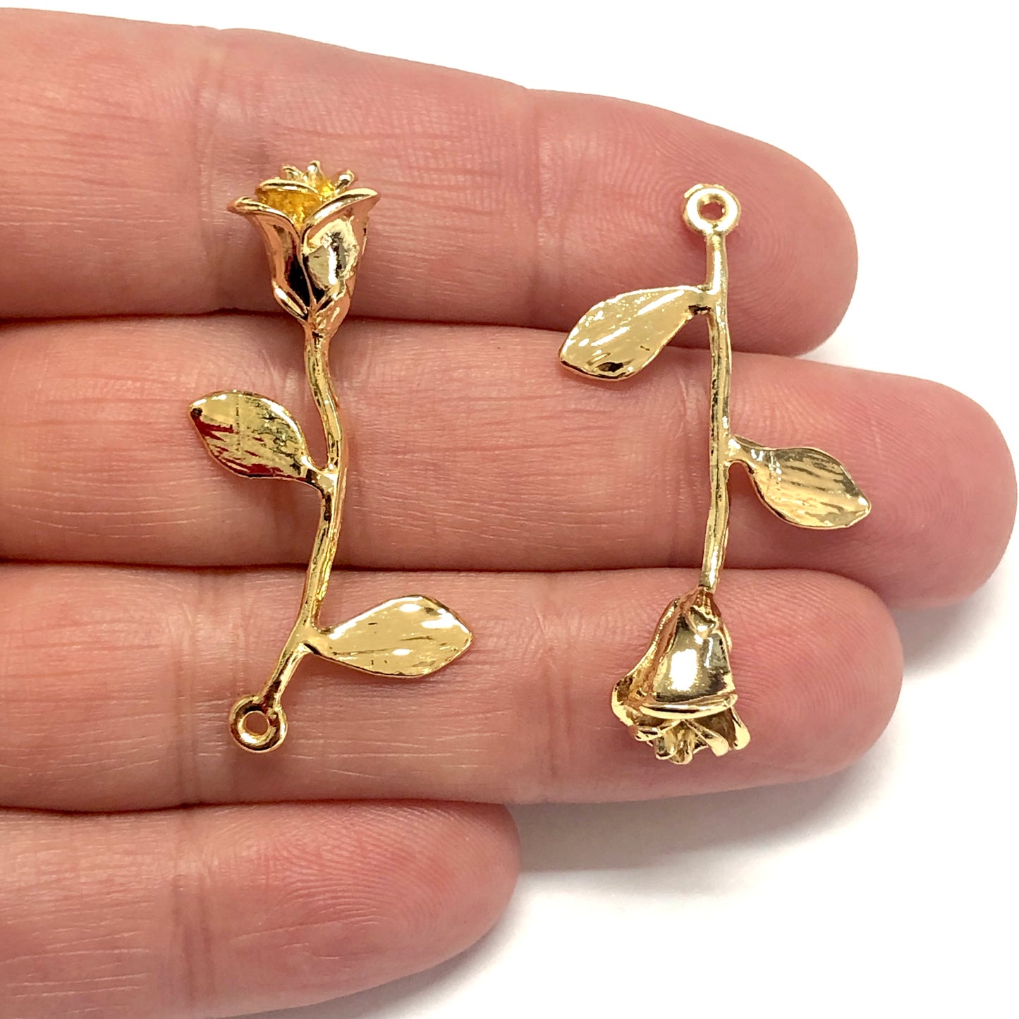 Altın Kaplama Gül Kolye Ucu