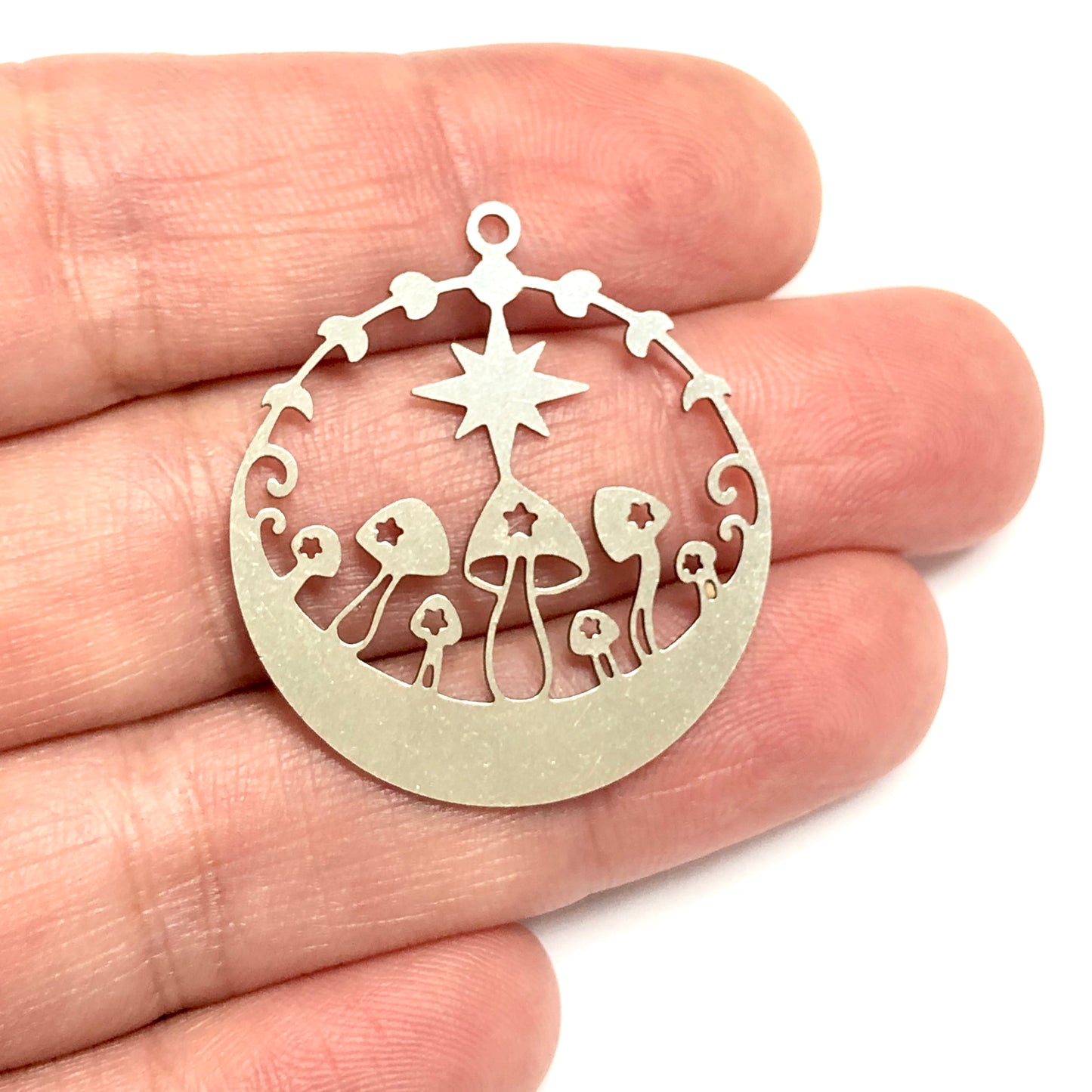 Edelstahl-Glückspilz-Anhänger (Edelstahl-Himmelpilz-Anhänger)