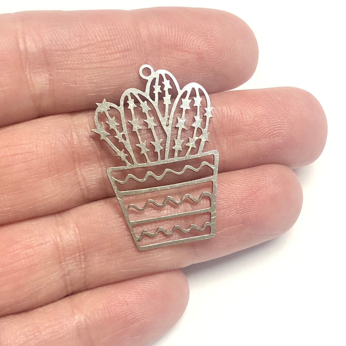 Paslanmaz Çelik, Kaktüs Kolye ucu (Stainless Steel Cactus Pendant)