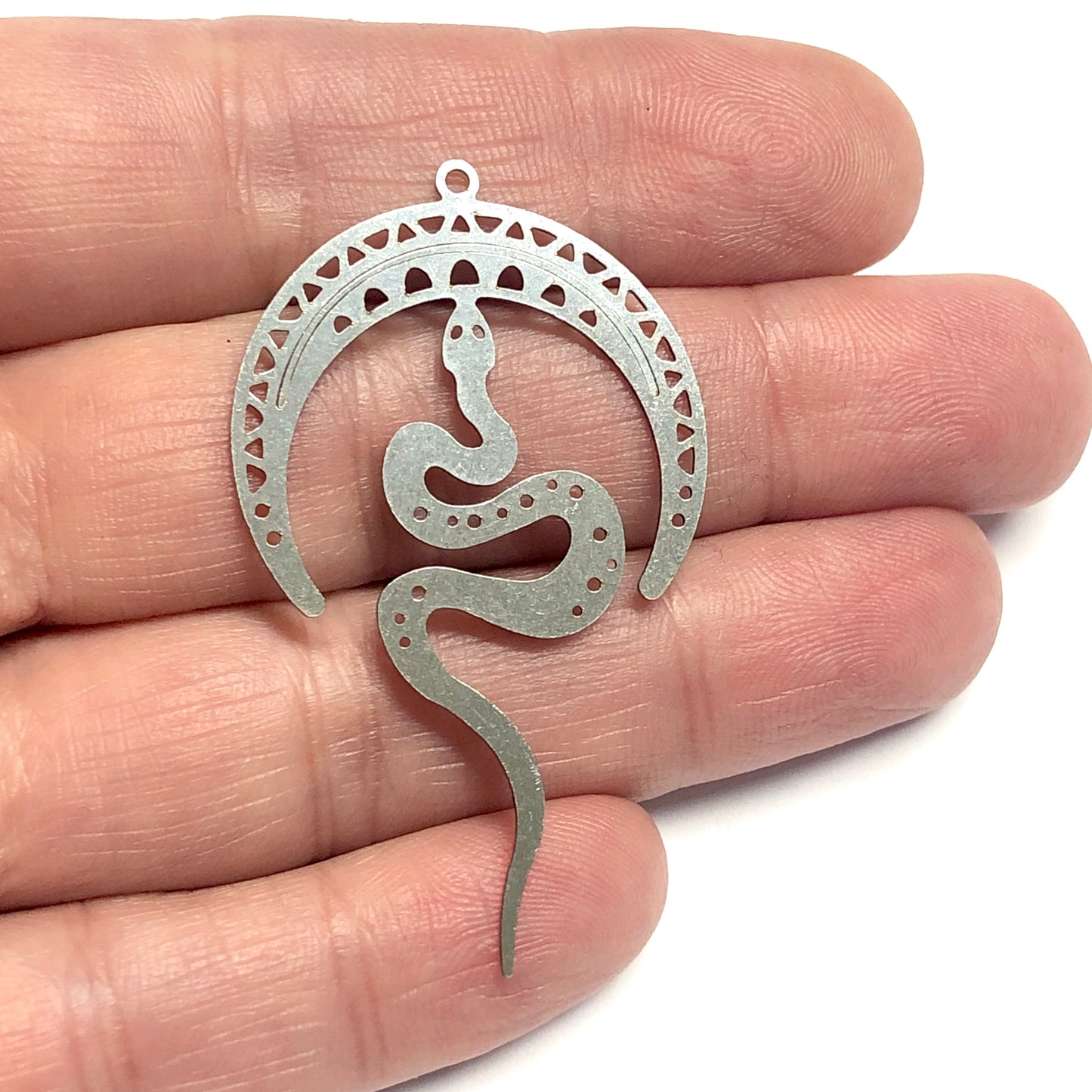 Paslanmaz Çelik, Yılan Kolye ucu (Stainless Steel Snake Pendant)