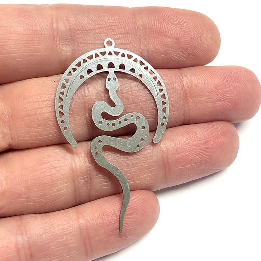 Paslanmaz Çelik, Yılan Kolye ucu (Stainless Steel Snake Pendant)