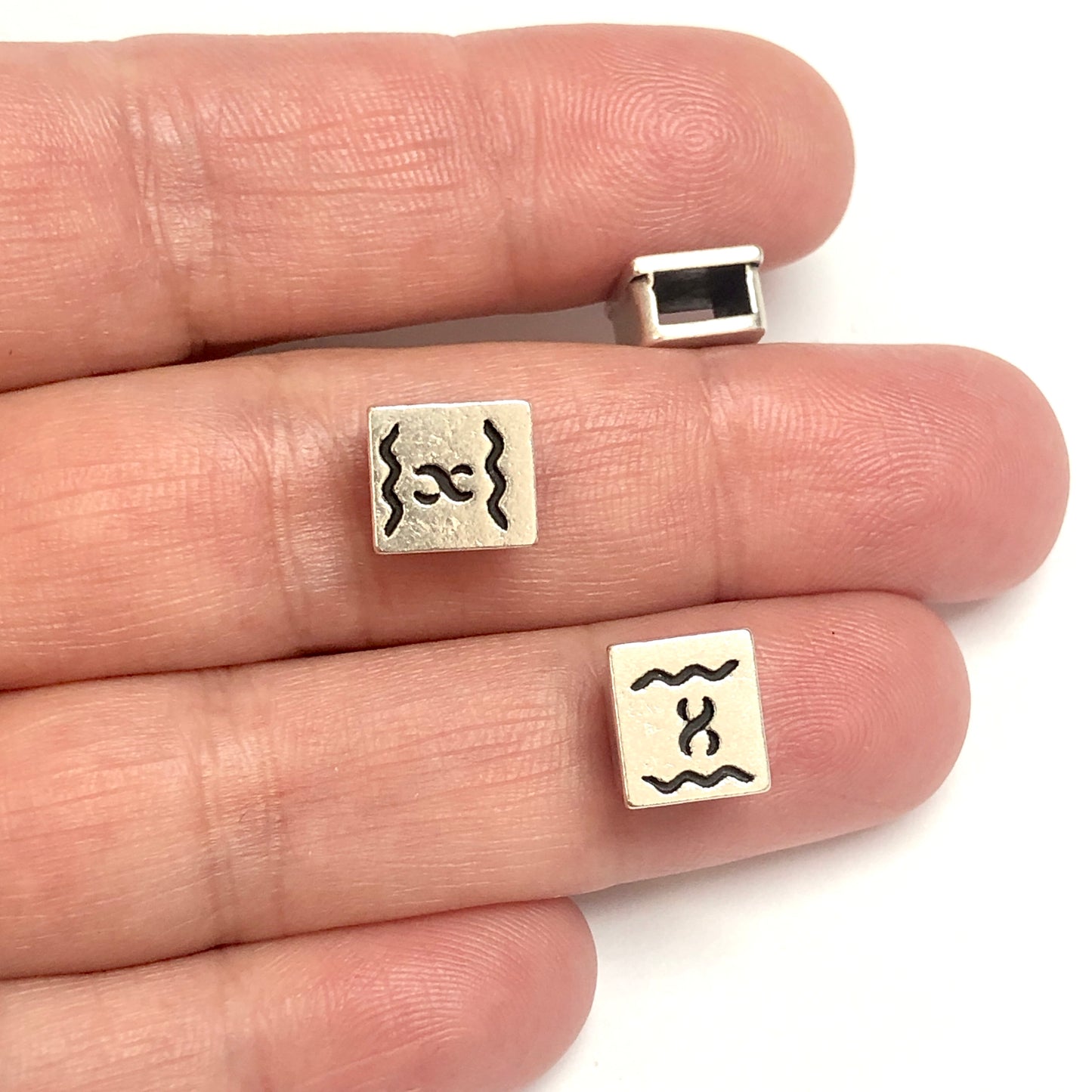 Antique Silver Plated Bracelet Attachment - 2