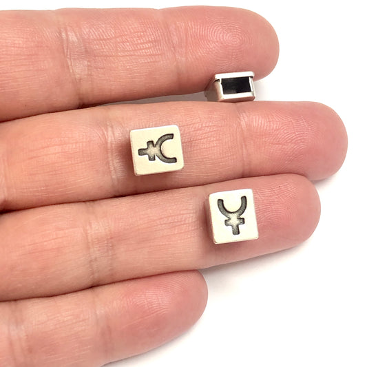 Antique Silver Plated Bracelet Attachment - 3