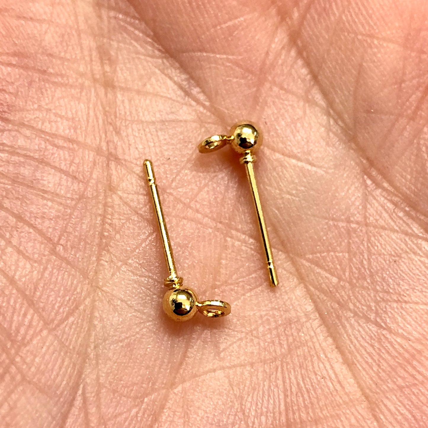 Altın Kaplama Top Küpe Apartı - 3mm