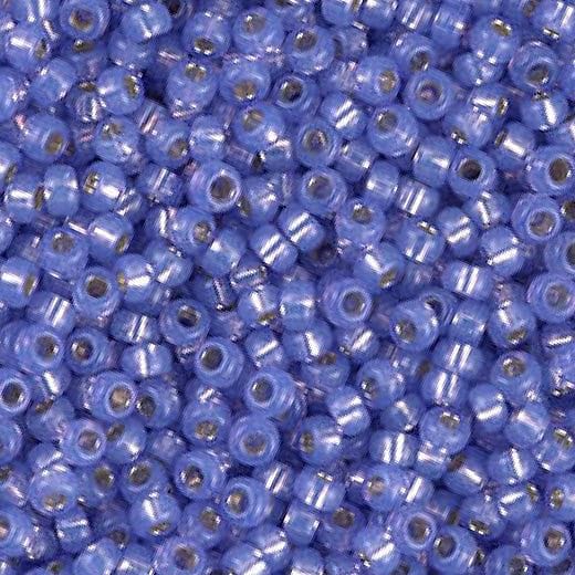 Miyuki Beads, MiyukiRoundBeads11/0-0649 Gefärbter violetter Alabaster mit Silberstreifen
