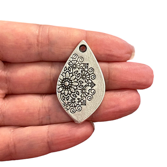 Antik Gümüş Kaplama Kolye Ucu - 115