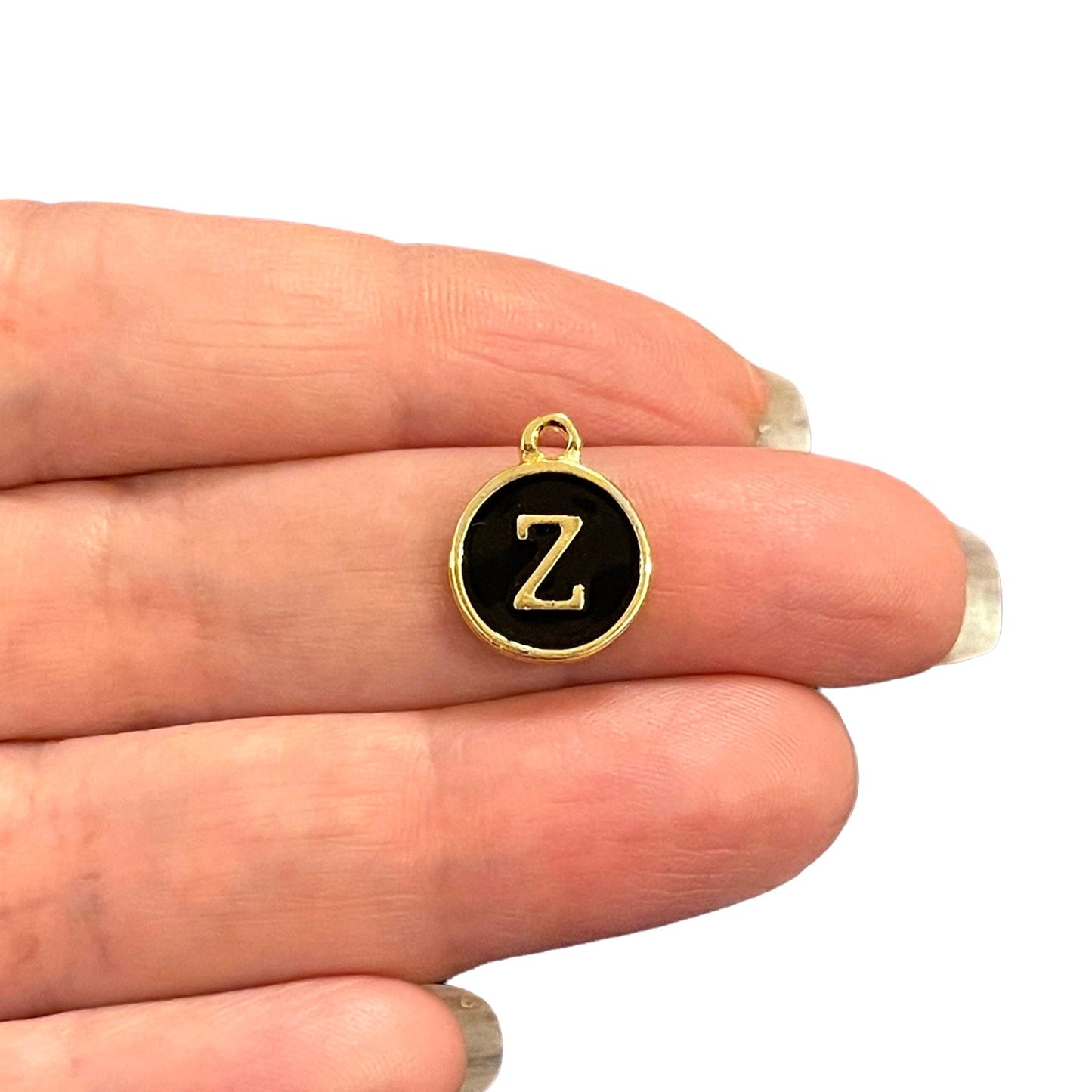 Gold Plated Bidirectional Black Enamel Letter Shaking Apparatus