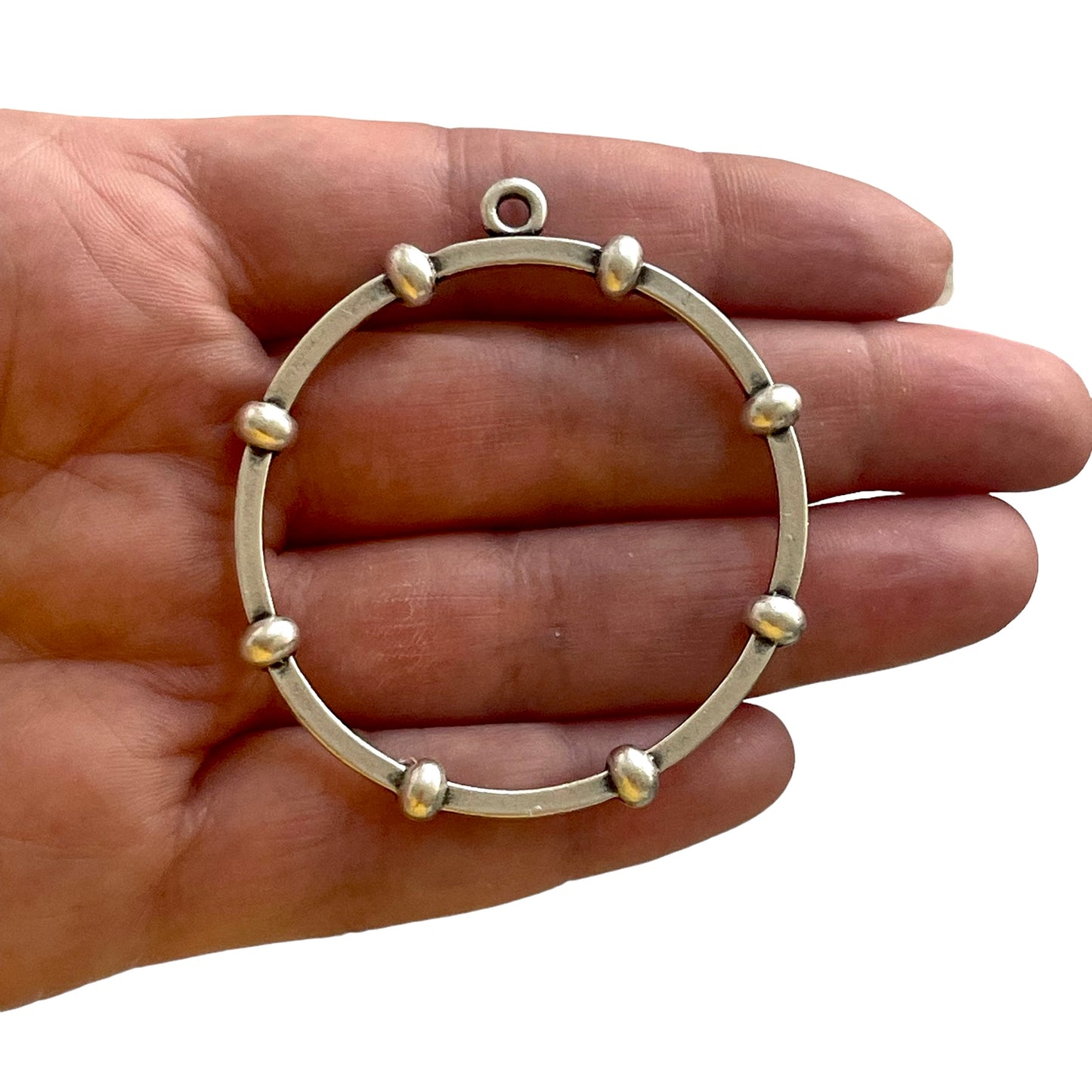 Antik Gümüş Kaplama Kolye Ucu -096