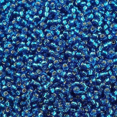 Miyuki Boncuk, MiyukiRoundBeads 8/0-0025 Silver Lined Capri Blue