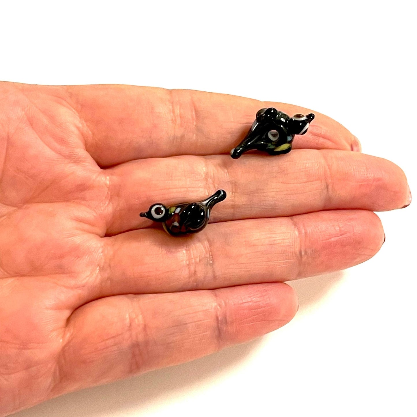 Vogel aus Muranoglas - Schwarz