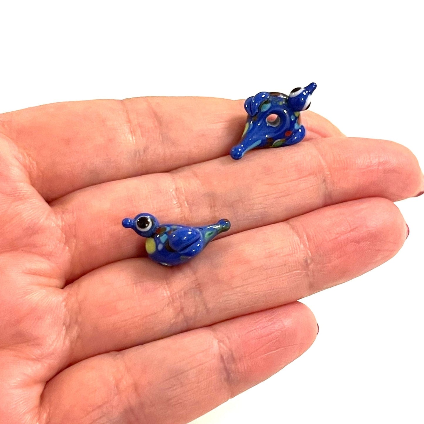 Vogel aus Muranoglas - Kobalt