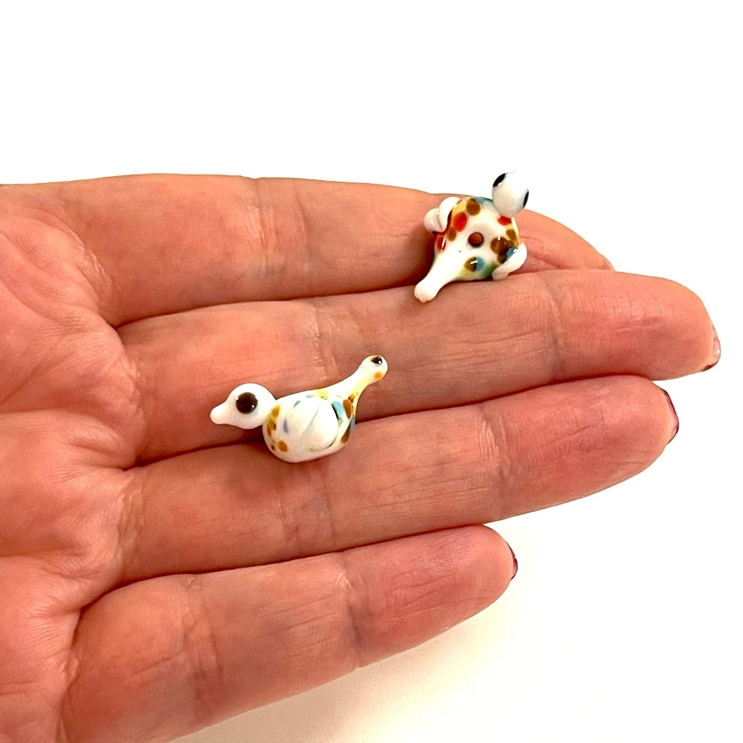 Murano Cam Kuş-Beyaz