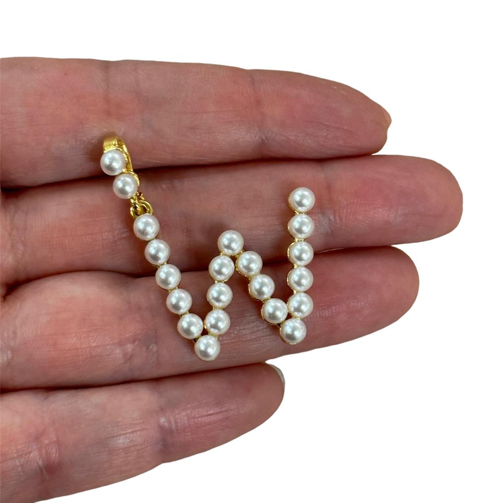 Altın Kaplama İncili Harf Kolye Ucu