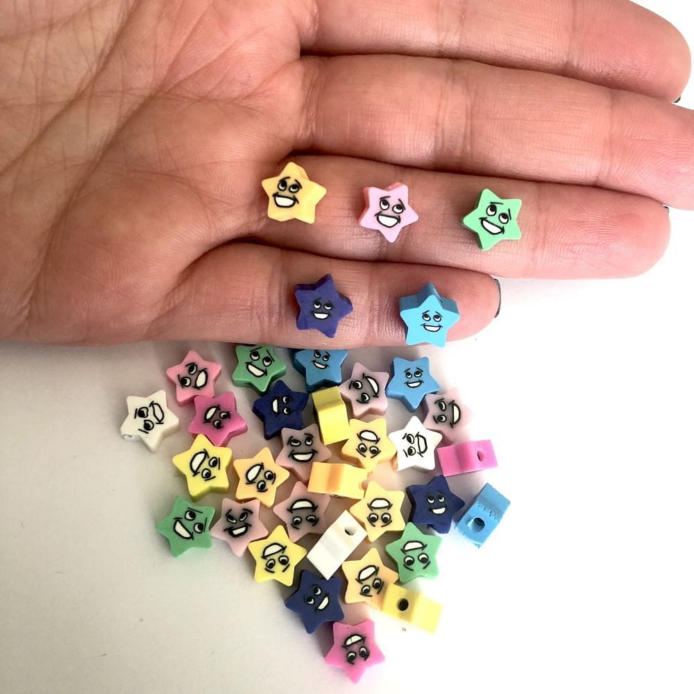 Polymer Clay (Fimo) Yıldız Gülen Yüz