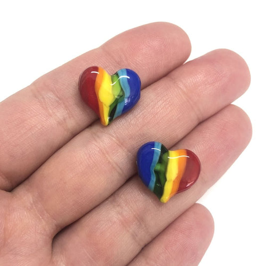 Murano Cam Gökkuşağı Kalp